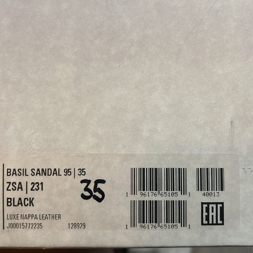 Jimmy Choo Basil Ankle Strap High Heel Black Sandals, New, Size 35 - Picture 14 of 16